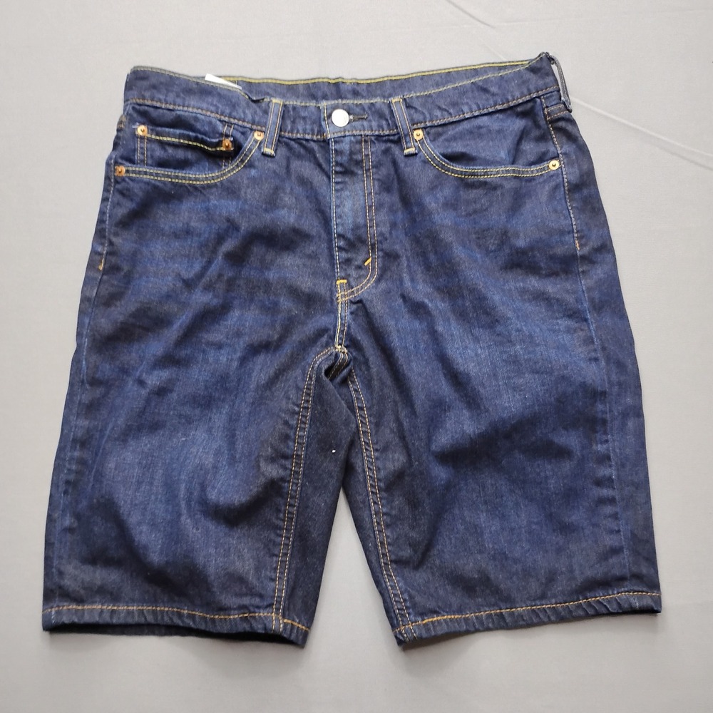 Levis 541 Athletic Taper Mens Dark Wash Denim Shorts Size 34 Blue 11in